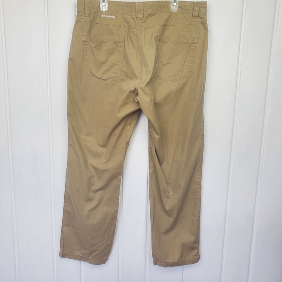 Columbia Men's 40W Omni-Shade Sun Protection Outdoor Lightweight Khaki Pants - Picture 4 of 7
